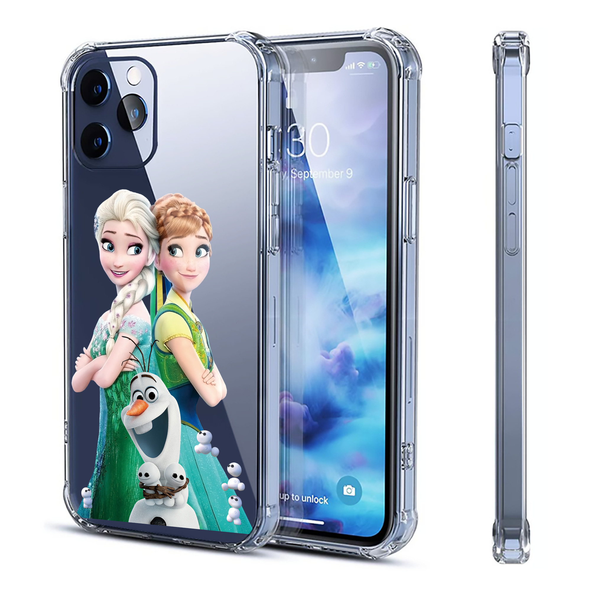 （画像用） アナと雪の女王 アンナ エルサ Frozen Anna Elsa 【iPhone 12シリーズ対応】透明スマホケース（クリアソフトケース）